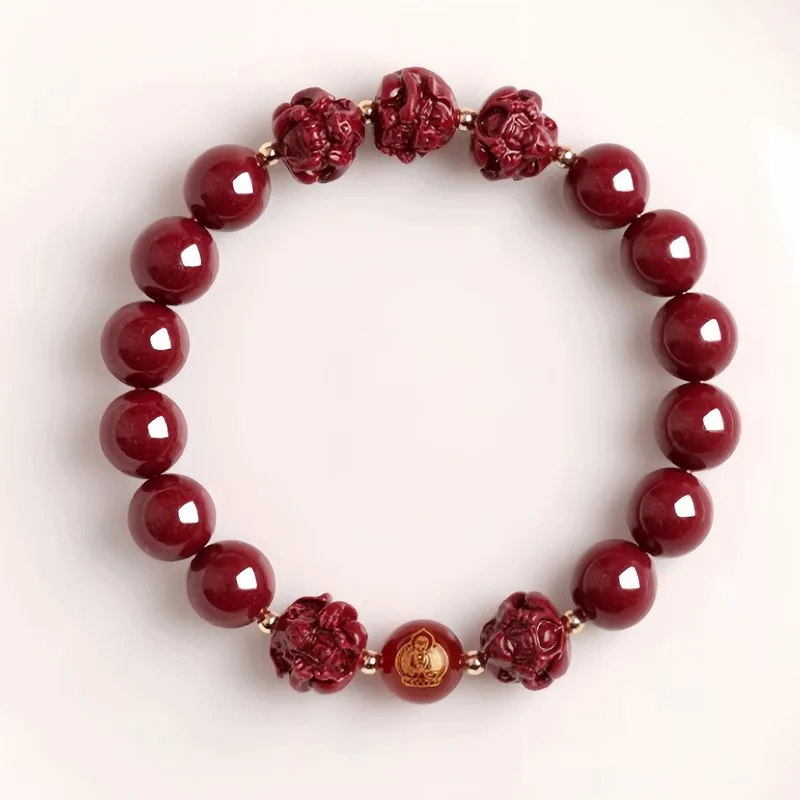 Cinnabar Pixiu — Deep Red